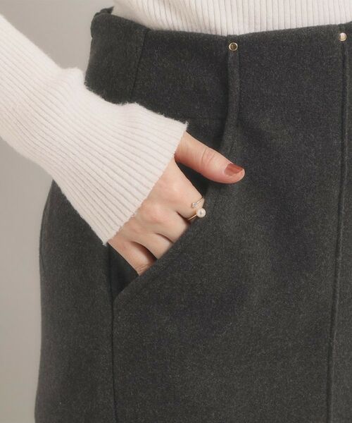 ITS'DEMO / イッツデモ スカート | 【洗濯機OK】カットメルトンタイトスカート | 詳細22