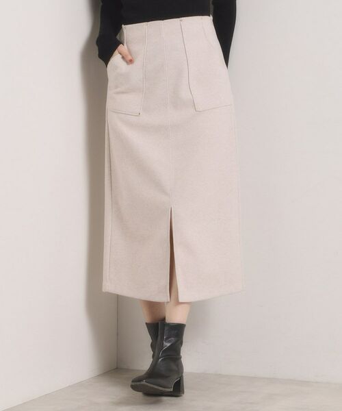 ITS'DEMO / イッツデモ スカート | 【洗濯機OK】カットメルトンタイトスカート | 詳細8