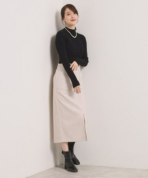 ITS'DEMO / イッツデモ スカート | 【洗濯機OK】カットメルトンタイトスカート | 詳細9