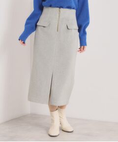 ITS'DEMO / イッツデモ ロング・マキシ丈スカート | 【ウエストゴム】シャギーモッサタイトスカート