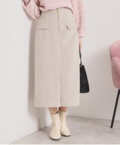 ITS'DEMO / イッツデモ ロング・マキシ丈スカート | 【ウエストゴム】シャギーモッサタイトスカート