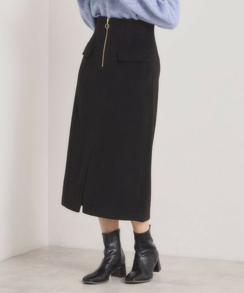 ITS'DEMO / イッツデモ ロング・マキシ丈スカート | 【ウエストゴム】シャギーモッサタイトスカート | 詳細1