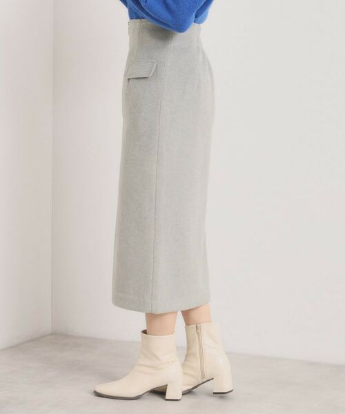 ITS'DEMO / イッツデモ ロング・マキシ丈スカート | 【ウエストゴム】シャギーモッサタイトスカート | 詳細14