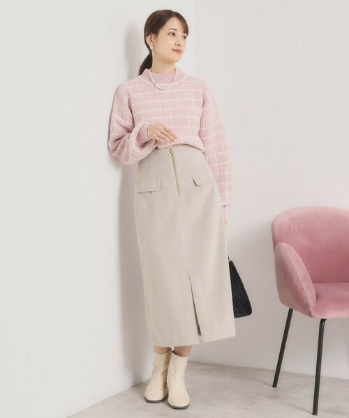 ITS'DEMO / イッツデモ ロング・マキシ丈スカート | 【ウエストゴム】シャギーモッサタイトスカート | 詳細7