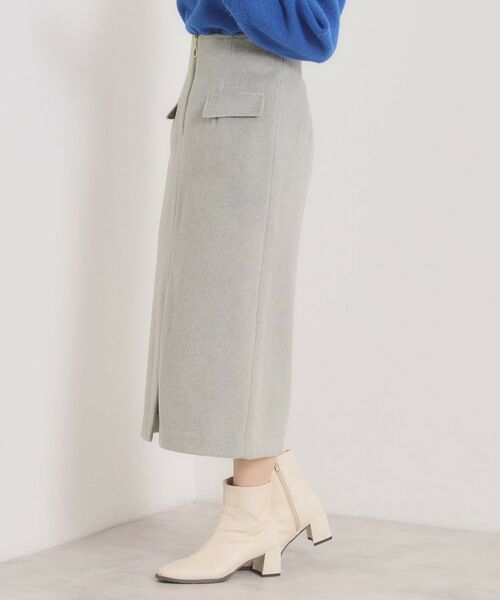 ITS'DEMO / イッツデモ ロング・マキシ丈スカート | 【ウエストゴム】シャギーモッサタイトスカート | 詳細9