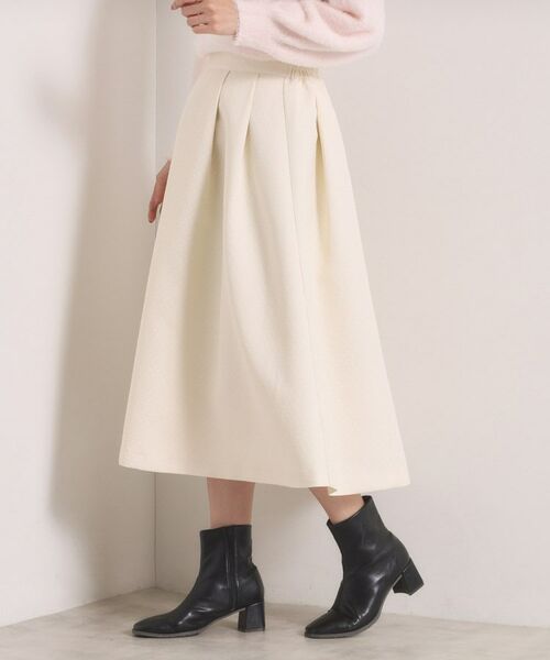 ITS'DEMO / イッツデモ ロング・マキシ丈スカート | 【手洗い可／ウエストゴム】千鳥ジャカードスカート | 詳細1