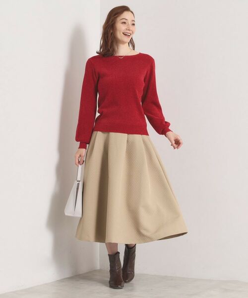 ITS'DEMO / イッツデモ ロング・マキシ丈スカート | 【手洗い可／ウエストゴム】千鳥ジャカードスカート | 詳細10