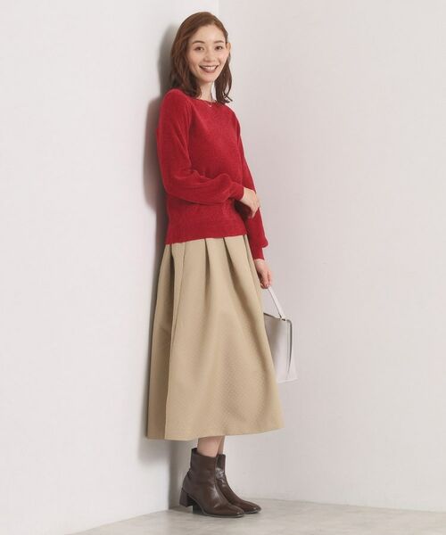 ITS'DEMO / イッツデモ ロング・マキシ丈スカート | 【手洗い可／ウエストゴム】千鳥ジャカードスカート | 詳細11