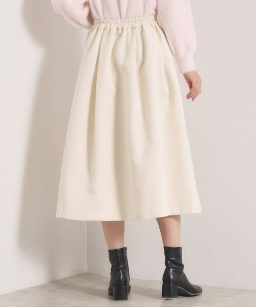 ITS'DEMO / イッツデモ ロング・マキシ丈スカート | 【手洗い可／ウエストゴム】千鳥ジャカードスカート | 詳細15