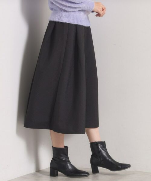 ITS'DEMO / イッツデモ ロング・マキシ丈スカート | 【手洗い可／ウエストゴム】千鳥ジャカードスカート | 詳細5