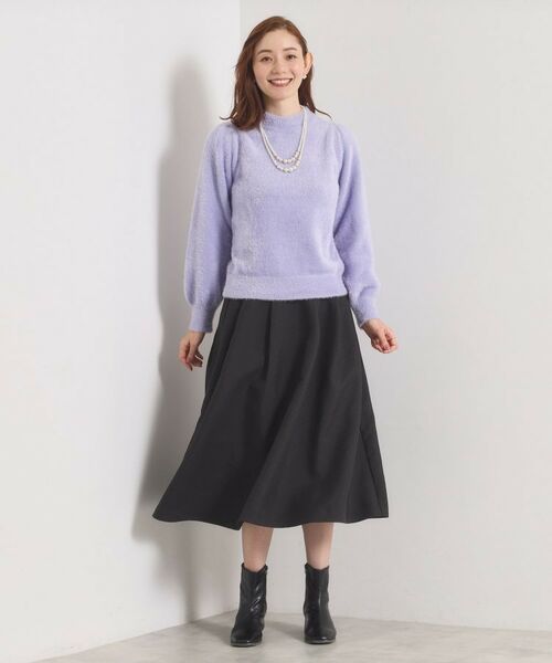 ITS'DEMO / イッツデモ ロング・マキシ丈スカート | 【手洗い可／ウエストゴム】千鳥ジャカードスカート | 詳細6