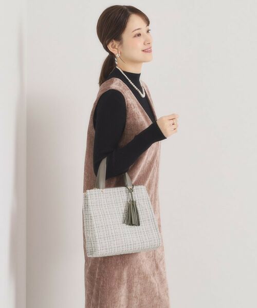 ITS'DEMO / イッツデモ トートバッグ | ツイードタッセルミニトート | 詳細1