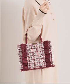 ITS'DEMO / イッツデモ トートバッグ | フリルツイードミニトート