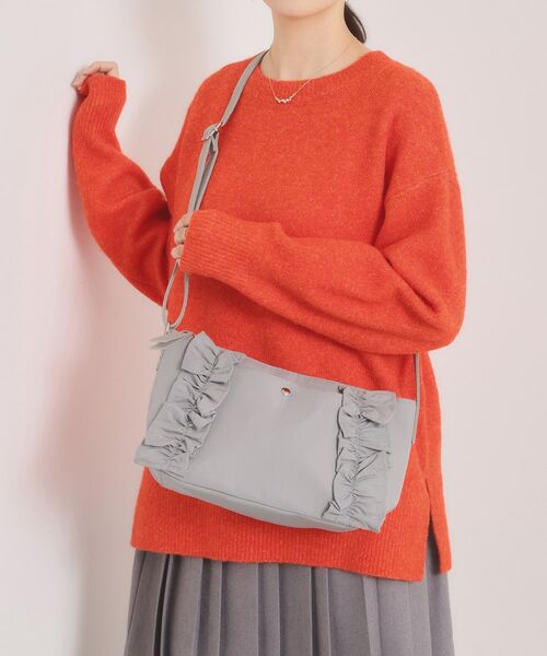 ITS'DEMO / イッツデモ ショルダーバッグ | フリルミニショルダー(ライトグレー(011))