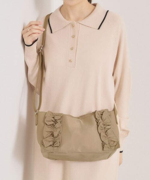 ITS'DEMO / イッツデモ ショルダーバッグ | フリルミニショルダー(グレージュ(050))