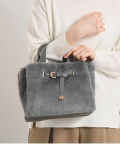 ITS'DEMO / イッツデモ トートバッグ | 【5ポケット】ベルト飾り三層フェイクファートート