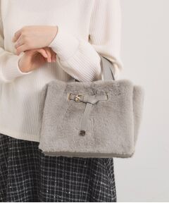 ITS'DEMO / イッツデモ トートバッグ | 【5ポケット】ベルト飾り三層フェイクファートート