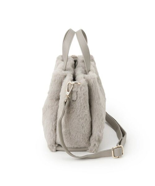 ITS'DEMO / イッツデモ トートバッグ | 【5ポケット】ベルト飾り三層フェイクファートート | 詳細11