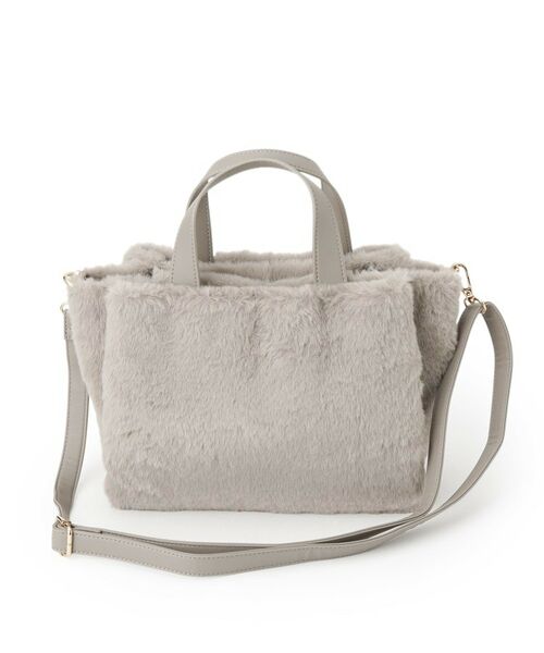 ITS'DEMO / イッツデモ トートバッグ | 【5ポケット】ベルト飾り三層フェイクファートート | 詳細12