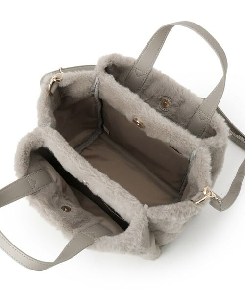 ITS'DEMO / イッツデモ トートバッグ | 【5ポケット】ベルト飾り三層フェイクファートート | 詳細14