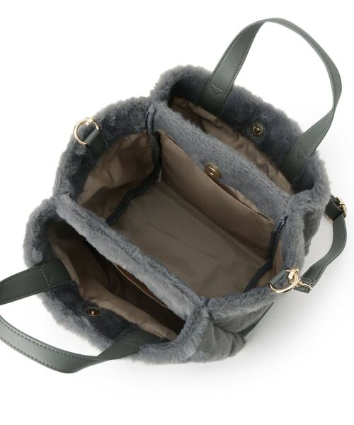 ITS'DEMO / イッツデモ トートバッグ | 【5ポケット】ベルト飾り三層フェイクファートート | 詳細15