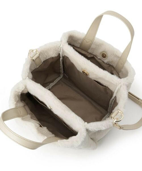 ITS'DEMO / イッツデモ トートバッグ | 【5ポケット】ベルト飾り三層フェイクファートート | 詳細16