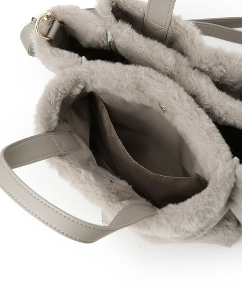 ITS'DEMO / イッツデモ トートバッグ | 【5ポケット】ベルト飾り三層フェイクファートート | 詳細19