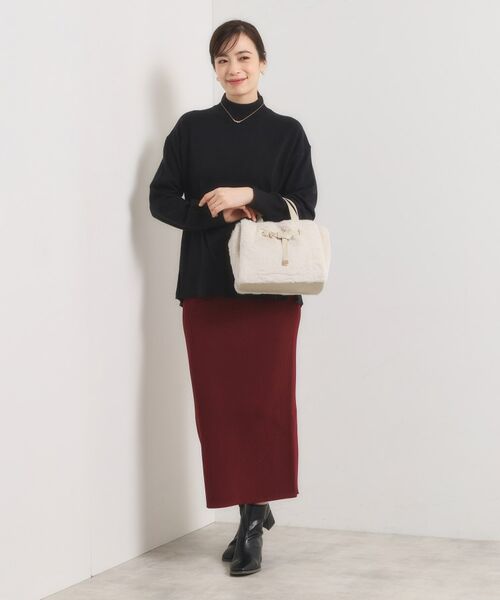 ITS'DEMO / イッツデモ トートバッグ | 【5ポケット】ベルト飾り三層フェイクファートート | 詳細4