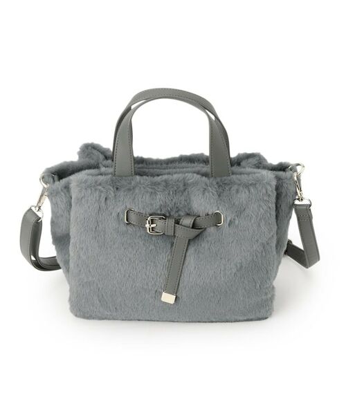 ITS'DEMO / イッツデモ トートバッグ | 【5ポケット】ベルト飾り三層フェイクファートート | 詳細8