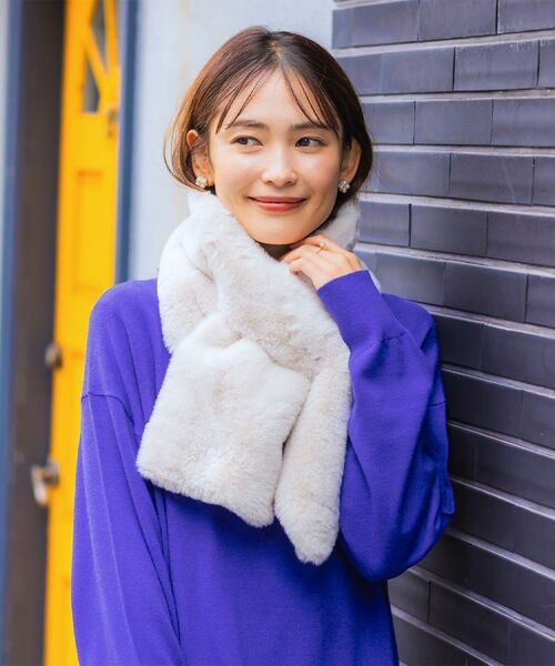 ITS'DEMO / イッツデモ マフラー・ショール・スヌード・ストール | 【手洗い可】ボリュームフェイクファーマフラー | 詳細1