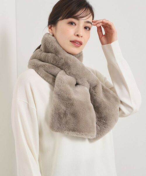 ITS'DEMO / イッツデモ マフラー・ショール・スヌード・ストール | 【手洗い可】ボリュームフェイクファーマフラー | 詳細8