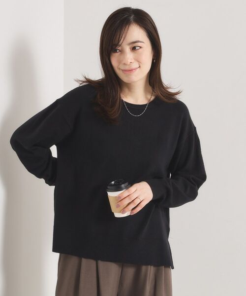 ITS'DEMO / イッツデモ ニット・セーター | クリーミータッチクルーネックニット(ブラック(019))