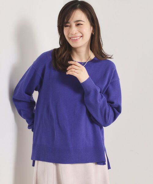 ITS'DEMO / イッツデモ ニット・セーター | クリーミータッチクルーネックニット(ブルー(092))