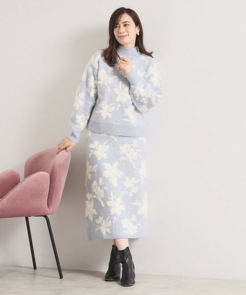 ITS'DEMO / イッツデモ ニット・セーター | 花柄フェザージャカードニット | 詳細11