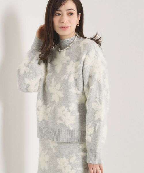 ITS'DEMO / イッツデモ ニット・セーター | 花柄フェザージャカードニット | 詳細13