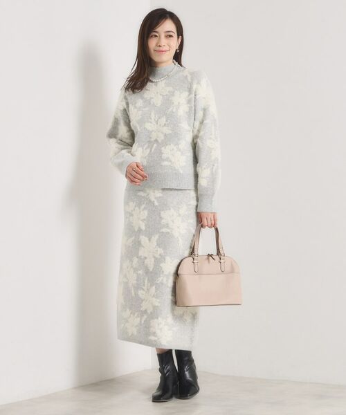 ITS'DEMO / イッツデモ ニット・セーター | 花柄フェザージャカードニット | 詳細14