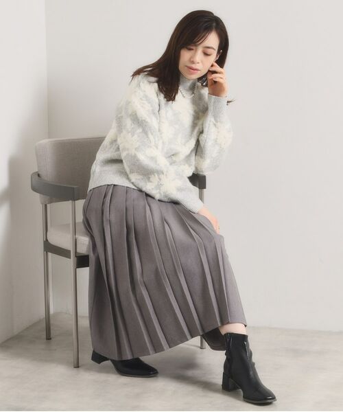 ITS'DEMO / イッツデモ ニット・セーター | 花柄フェザージャカードニット | 詳細15