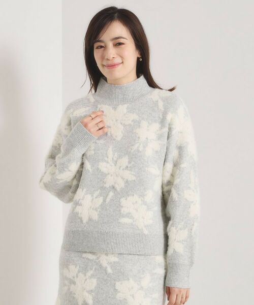 ITS'DEMO / イッツデモ ニット・セーター | 花柄フェザージャカードニット | 詳細17