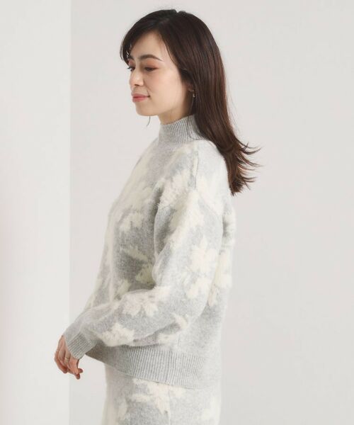 ITS'DEMO / イッツデモ ニット・セーター | 花柄フェザージャカードニット | 詳細18