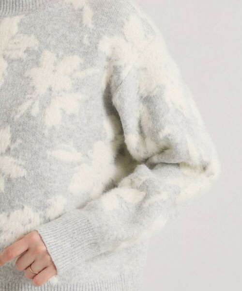 ITS'DEMO / イッツデモ ニット・セーター | 花柄フェザージャカードニット | 詳細21