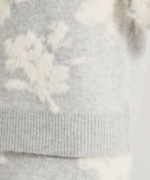 ITS'DEMO / イッツデモ ニット・セーター | 【手洗い可／セットアップ可】花柄フェザージャカードニット | 詳細24