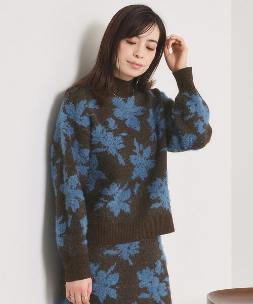 ITS'DEMO / イッツデモ ニット・セーター | 花柄フェザージャカードニット | 詳細5