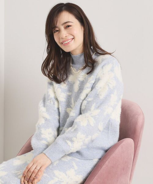 ITS'DEMO / イッツデモ ニット・セーター | 花柄フェザージャカードニット | 詳細9