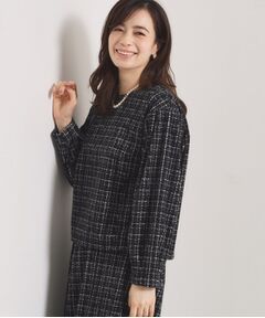 ITS'DEMO / イッツデモ シャツ・ブラウス | ツイード風プリントブラウス