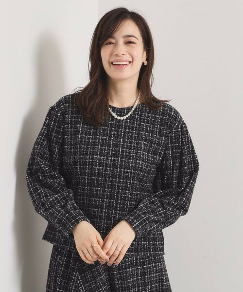 ITS'DEMO / イッツデモ シャツ・ブラウス | ツイード風プリントブラウス | 詳細5