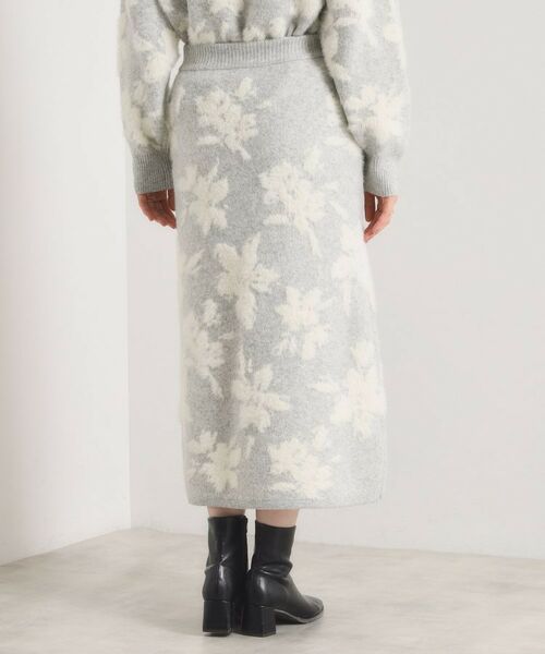 ITS'DEMO / イッツデモ ロング・マキシ丈スカート | 【手洗い可／セットアップ可】花柄フェザージャカードニットスカート | 詳細19