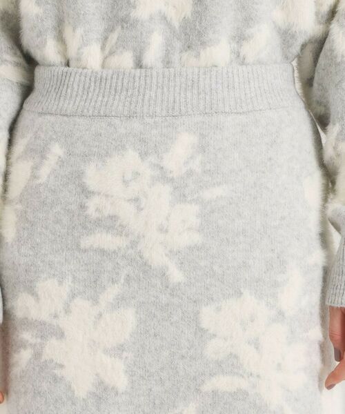 ITS'DEMO / イッツデモ ロング・マキシ丈スカート | 【手洗い可／セットアップ可】花柄フェザージャカードニットスカート | 詳細20