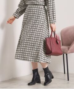 ITS'DEMO / イッツデモ スカート | ツイード風プリントスカート