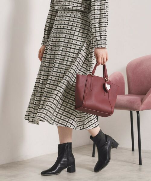 ITS'DEMO / イッツデモ スカート | 【手洗い可／セットアップ可】ツイード風プリントスカート | 詳細1