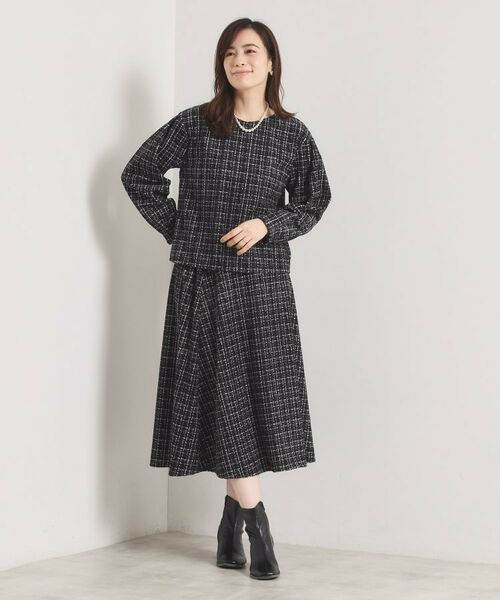 ITS'DEMO / イッツデモ スカート | 【手洗い可／セットアップ可】ツイード風プリントスカート | 詳細10